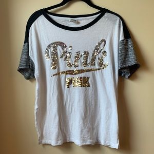 PINK Victoria’s Secret T-Shirt with Sequined Logo
